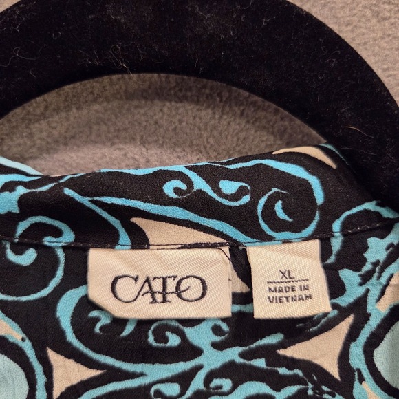 Cato Floral Wrap Blouse Women's Size XL Hippie Office Business Casual Classic - Picture 8 of 13